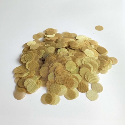 Malla de cobre amarillo de la pantalla de filtro del extrusor formas excelentes de la ductilidad de las diversas